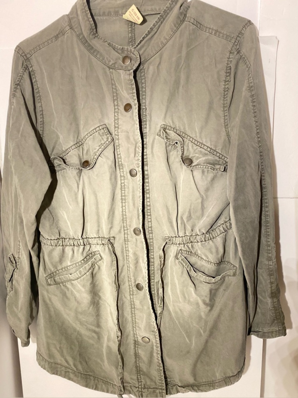 Faded Glory Women's Utility Jacket in olive green